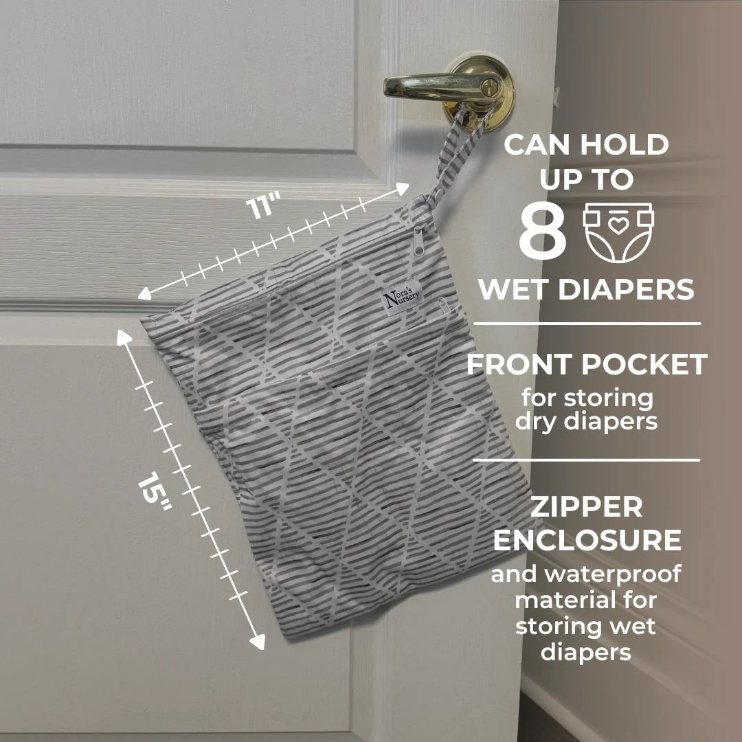 Nora's Nursery Wet Bag Set Baby Os Neutral Excellent Geometric 2-Pack — image 7 of 7